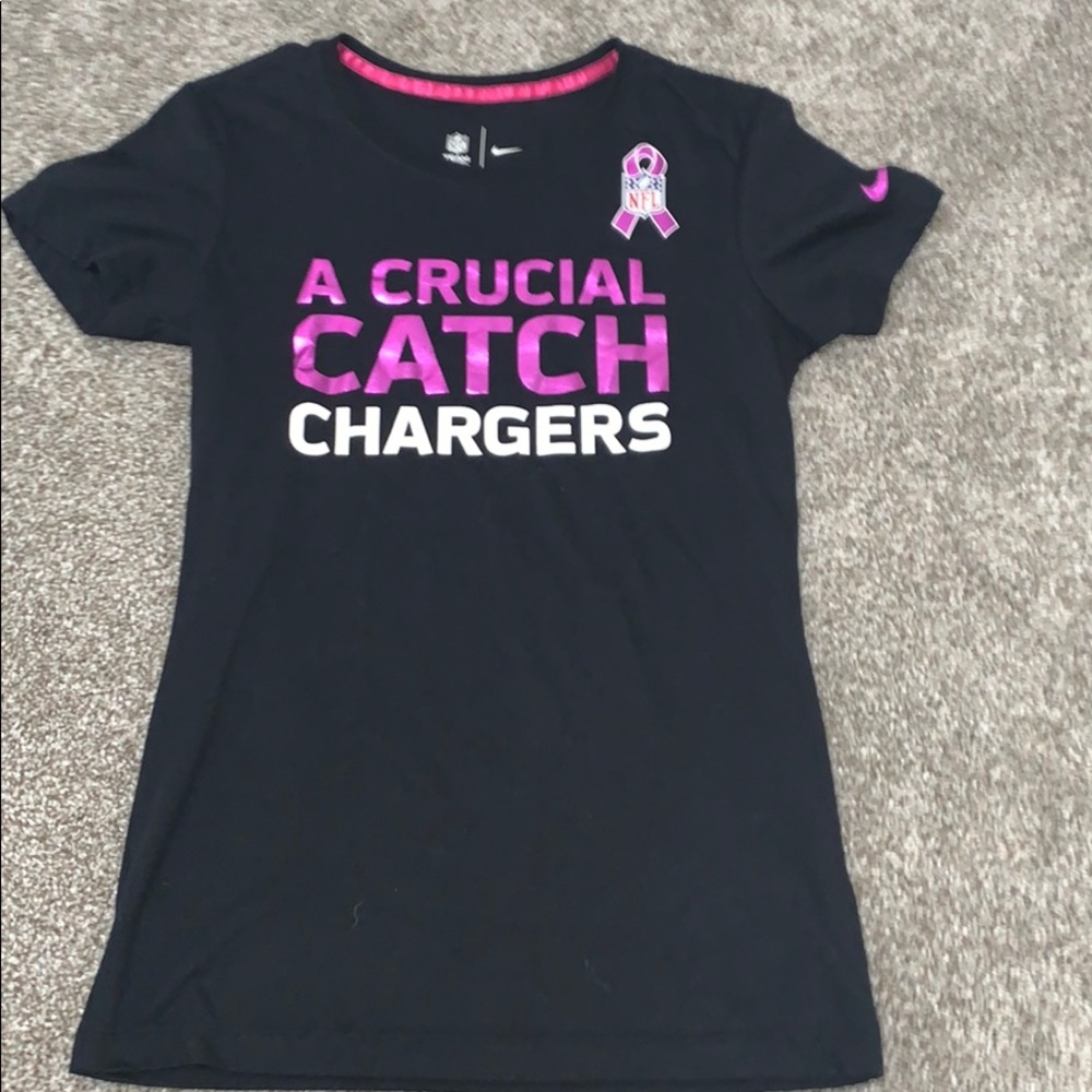 Breast Cancer Chargers Tee